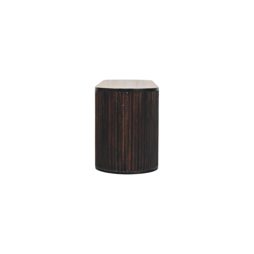 Velvet Mocha Fluted Bench - Image 9