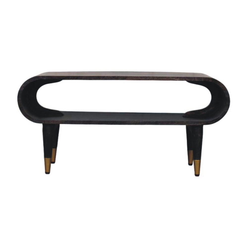 Curved Edge Media with Brass Accents