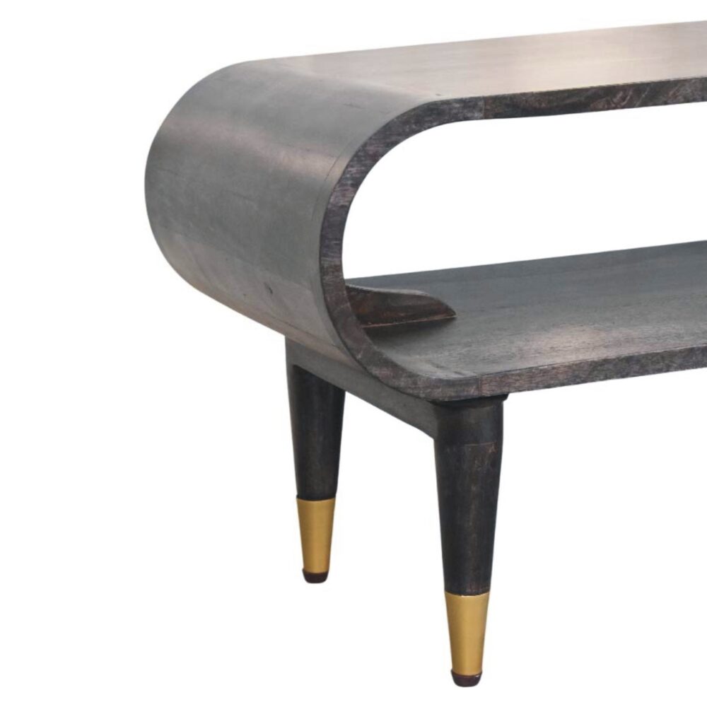 Curved Edge Media with Brass Accents - Image 6