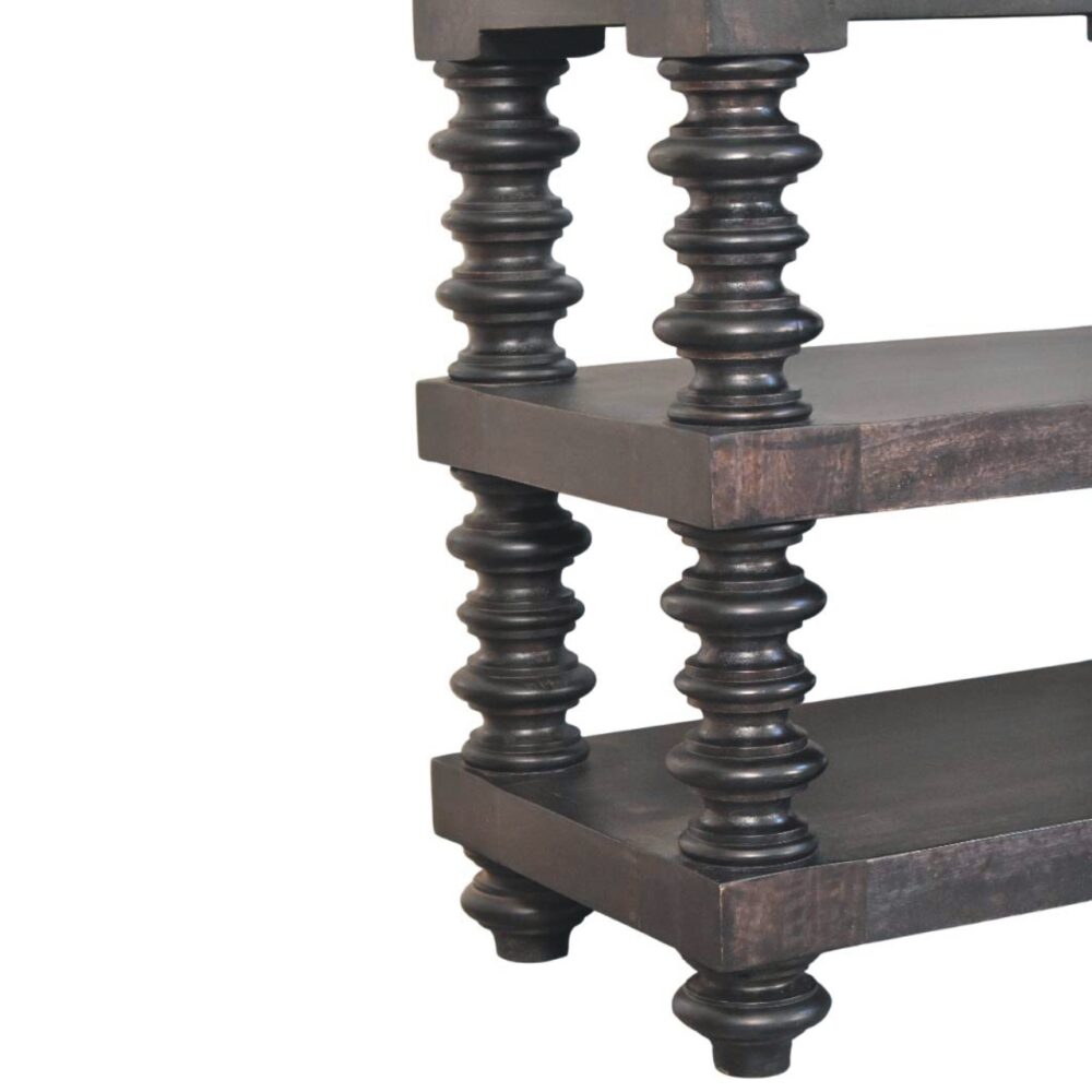 Spindle Shelf Console in Carbon Ash - Image 6
