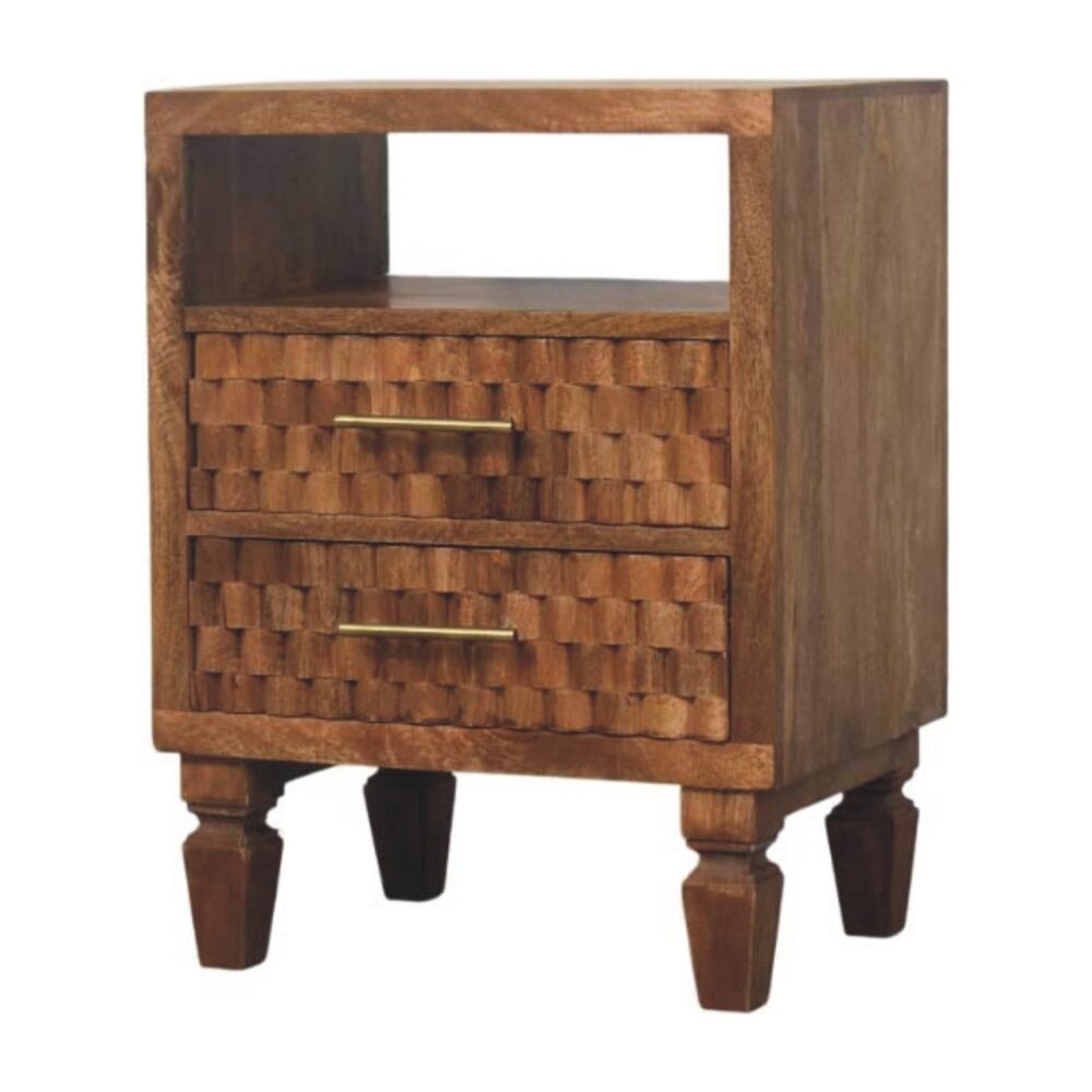 Arno Bedside in Golden Teak - Image 3