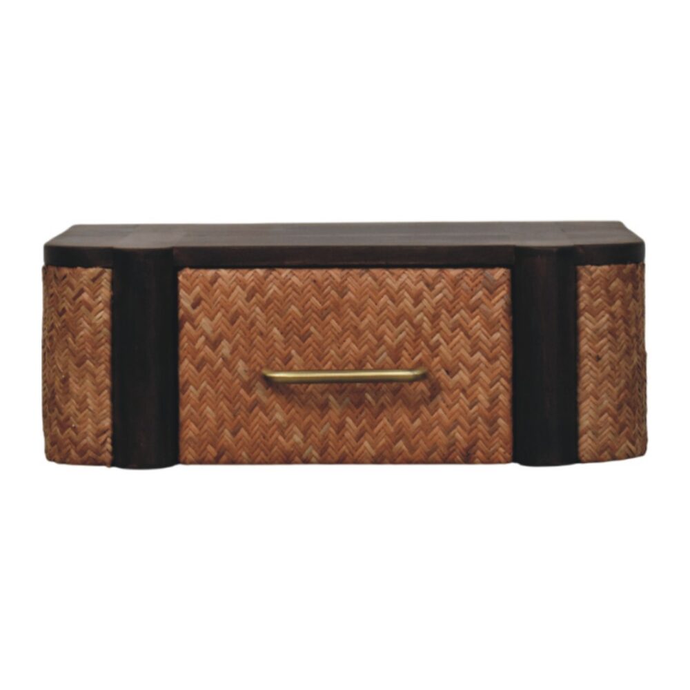 Rattan Curve Wall-Mounted Drawer