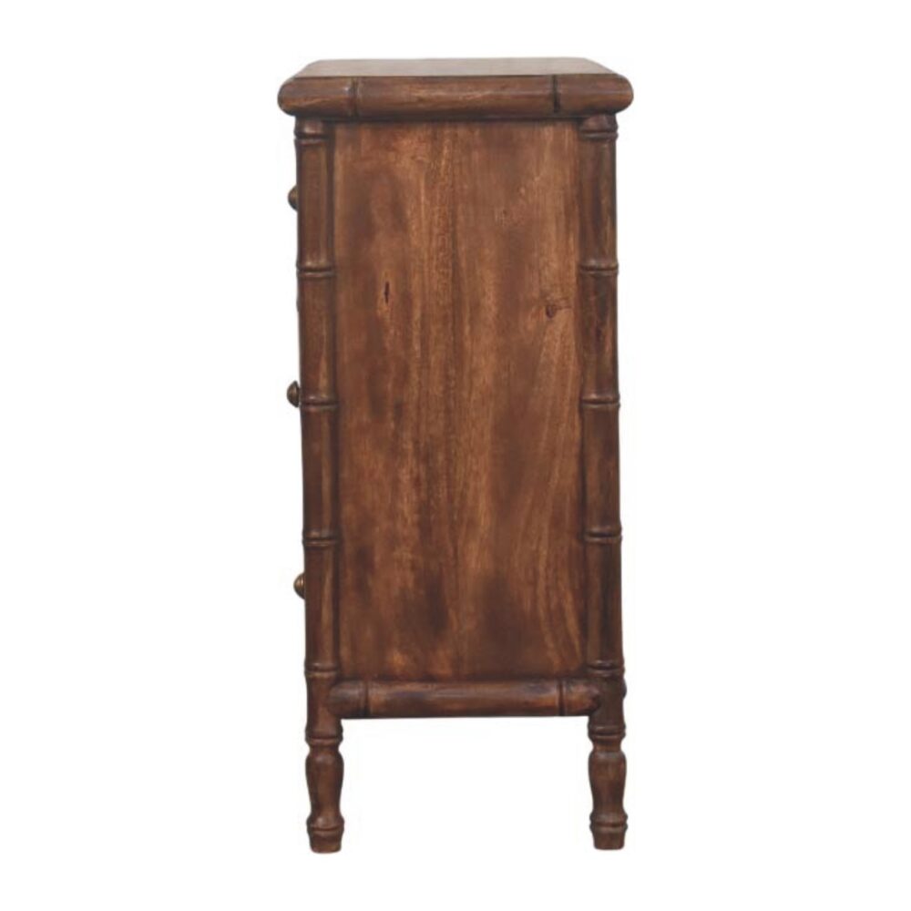 Bamboo Carved 3-Drawer Chest - Image 8