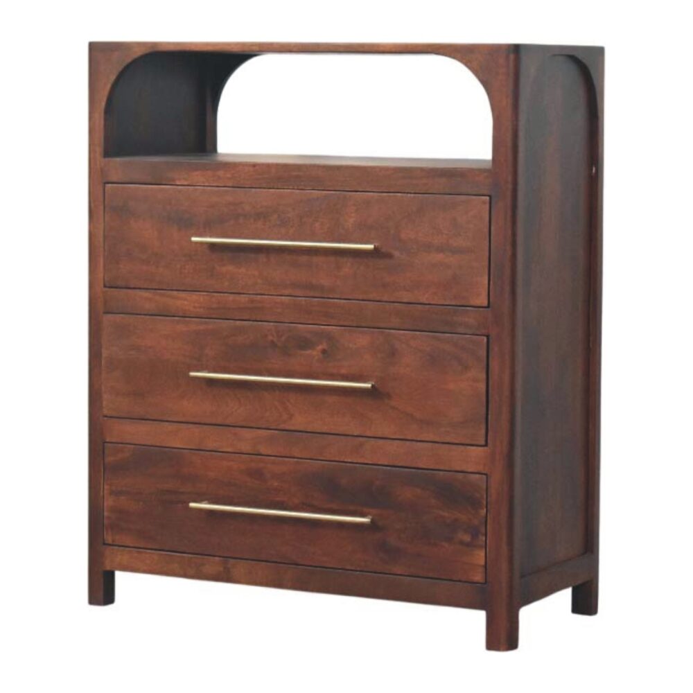 Arched Edge 3 Drawer Chest - Image 2
