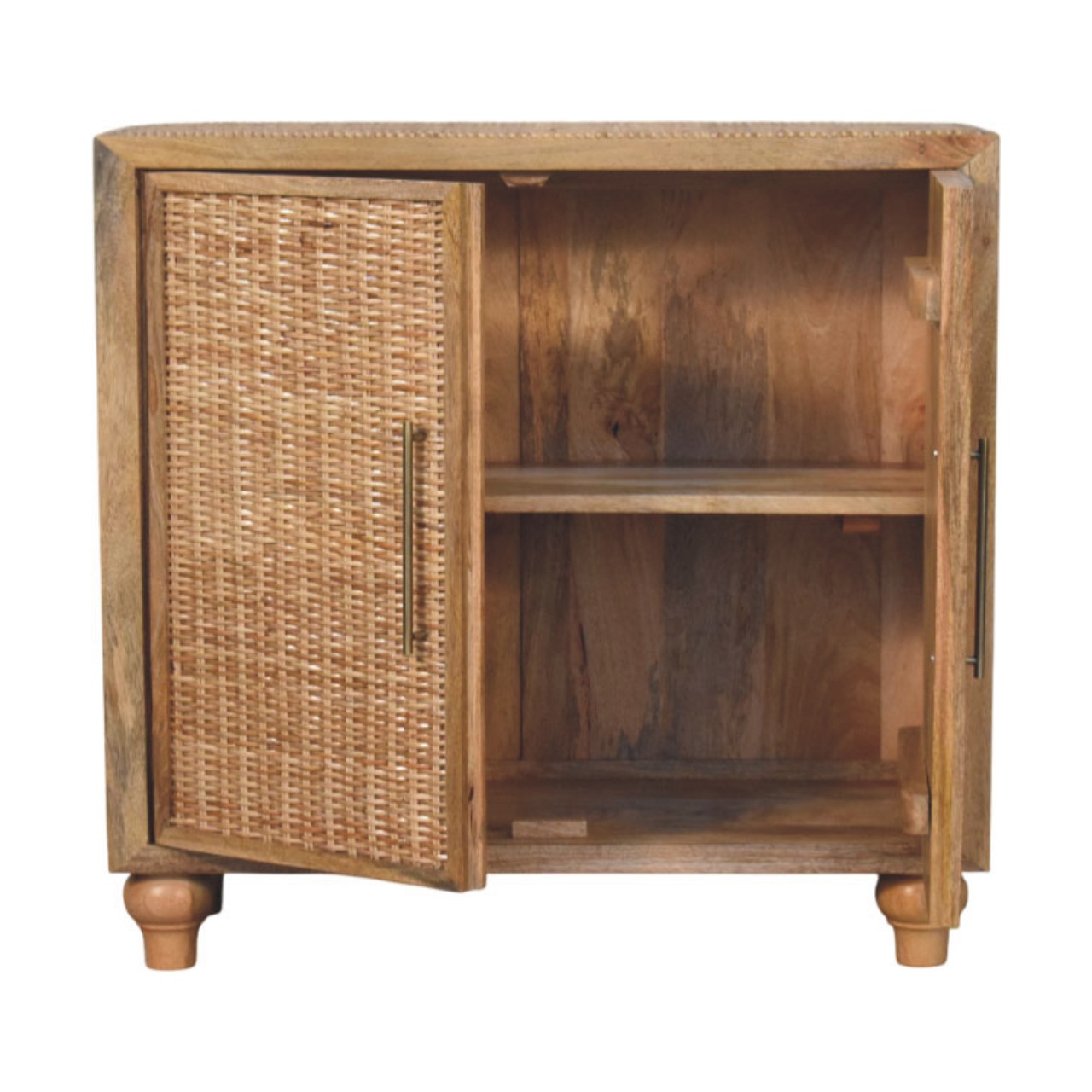 Rattan Oak 2-Door Cabinet - Image 6