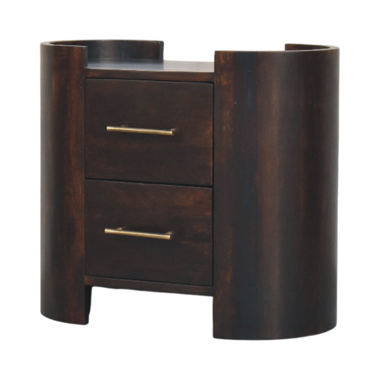 Velvet Mocha Curve Bedside - Image 2