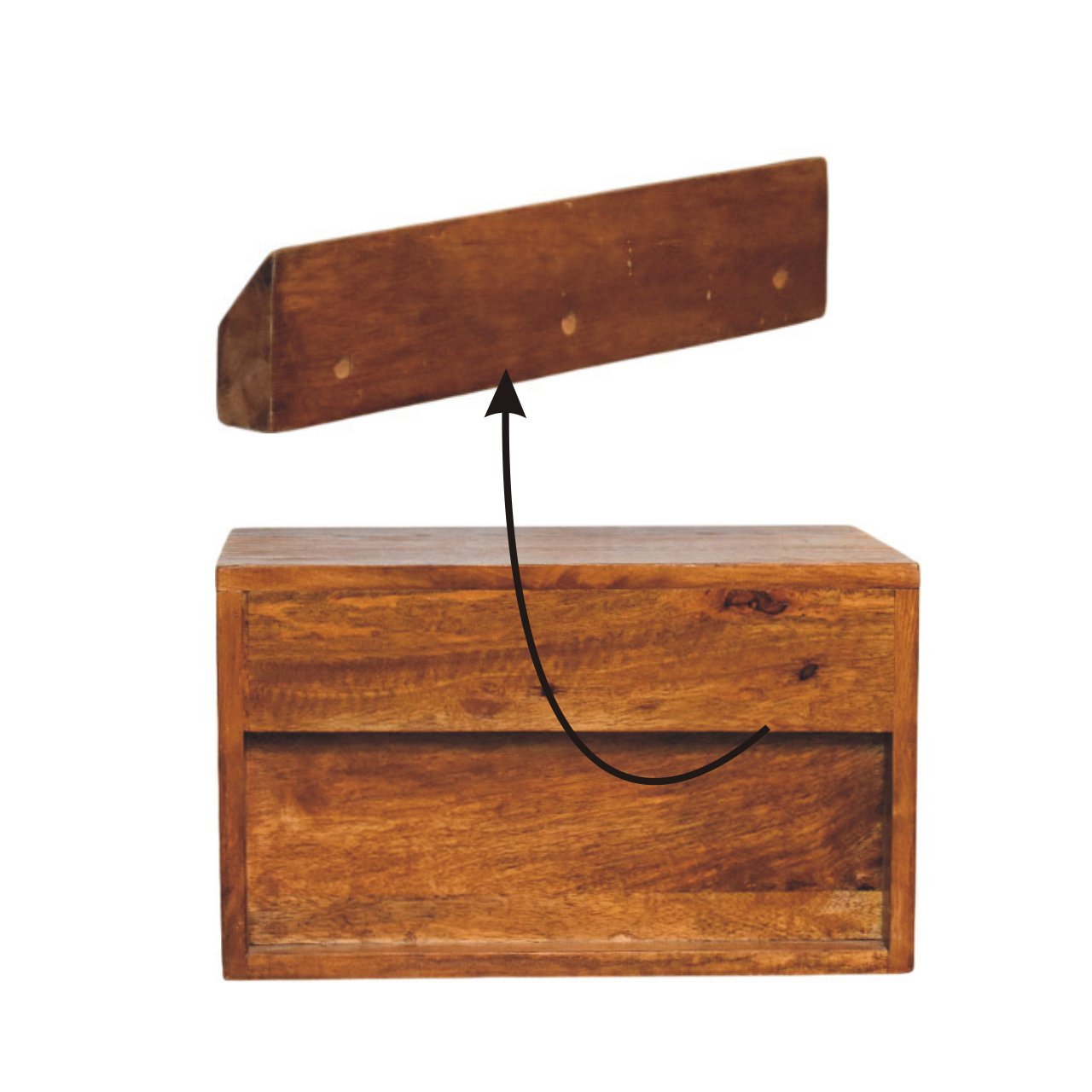 Box Frame Wall Nightstand - Image 9