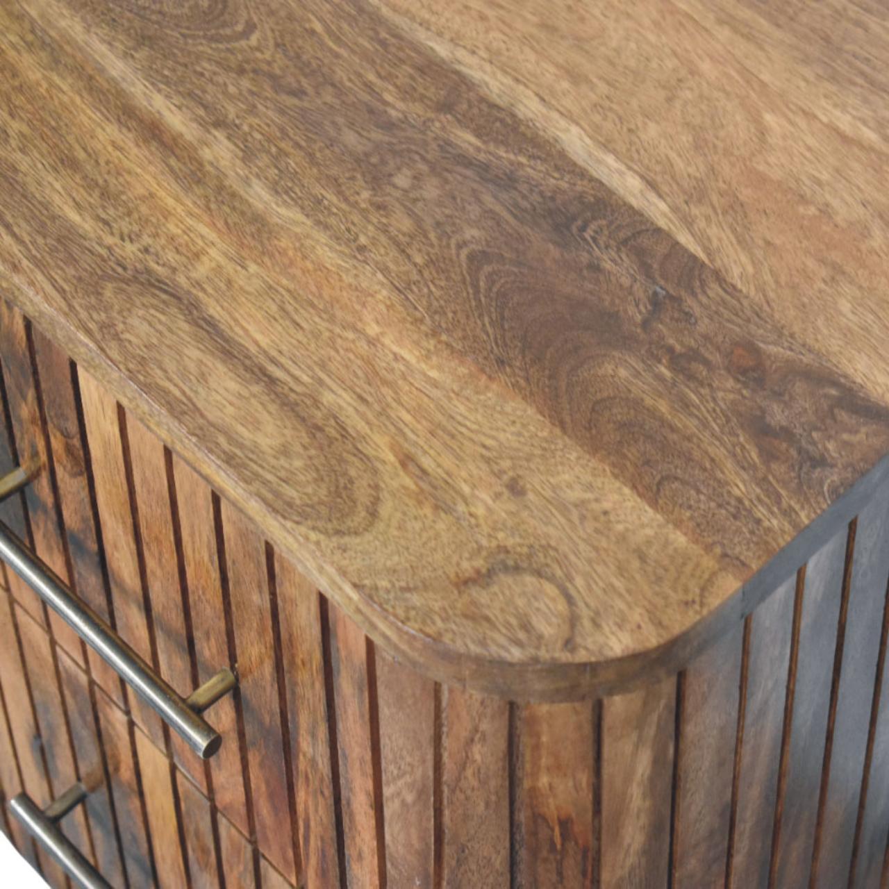 Fluted Bedside with Drawers - Image 5