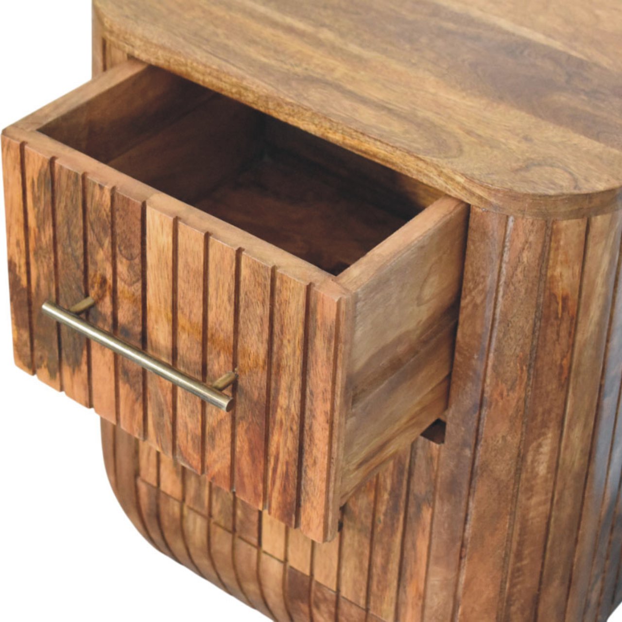 Fluted Bedside with Drawers - Image 6