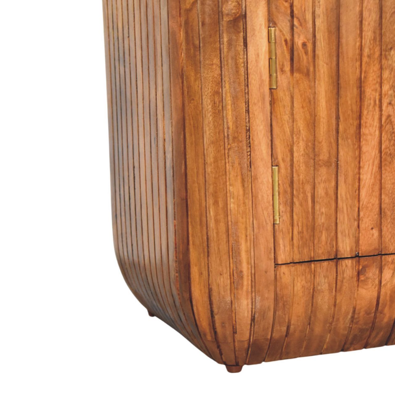 Fluted Media Console with Shelves - Image 7